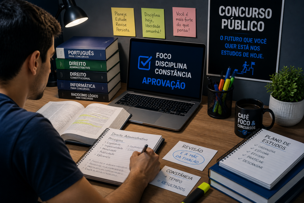 estudando para concursos